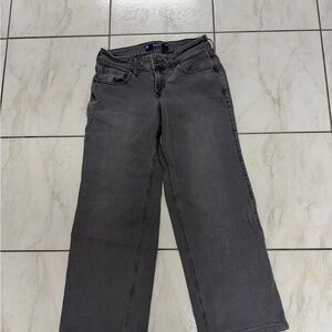 Hollister Women's Charcoal Low Rise Baggy Jeans WMNS SZ 00R w24R